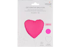 Foil Balloon Shape Heart - Neon Pink - 45 cm