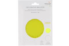 Foil Balloon Shape Round - Neon Yellow - 45 cm
