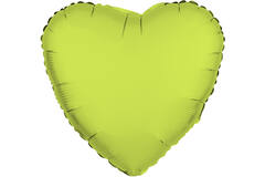 Foil Balloon Shape Heart - Neon Yellow - 45 cm