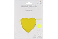 Foil Balloon Shape Heart - Neon Yellow - 45 cm