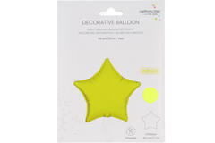 Foil Balloon Shape Star - Neon Yellow - 48 cm