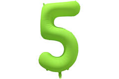 Foil Balloon Number 5 - Neon Green - 86 cm