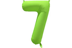 Foil Balloon Number 7 - Neon Green - 86 cm