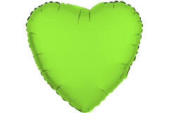 Foil Balloon Shape Heart - Neon Green - 45 cm