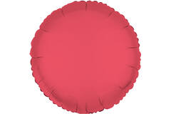 Foil Balloon Shape Round - Neon Red - 45 cm