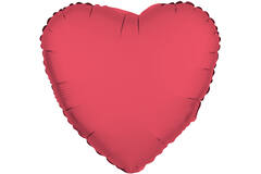 Foil Balloon Shape Heart - Neon Red - 45 cm