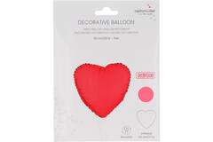 Foil Balloon Shape Heart - Neon Red - 45 cm