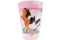 4 Cups Beautiful Horses Plastic Reusable 430 ml