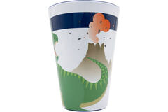4 Cups Happy Dinosaur Plastic Reusable 430 ml