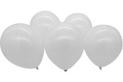 5 Latex Balloons LED White with Multi-Coloured LED Lights 27.5 cm / 11"