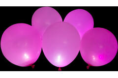 5 Latex Balloons LED Pink 27.5 / 11"