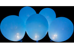 5 Latex Balloons LED Blue 27.5 / 11"