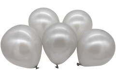 5 Latex Balloons LED Silver 27.5 cm / 11"