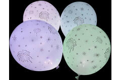 4 Latex Balloons LED Firework 27.5 cm / 11"