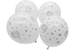 4 Latex Balloons LED Firework 27.5 cm / 11"