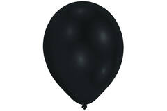 10 Latex Balloons Standard Black 27.5 cm / 11"