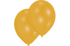 10 Latex Balloons Metallic Gold 27.5 cm / 11"