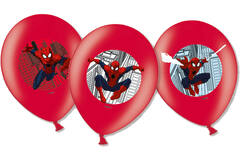 6 Latex Balloons Spider-Man 27.5 cm / 11"