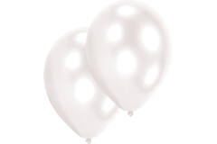 10 Latex Balloons Standard White 27.5 cm / 11"