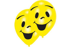 8 Latex Balloons Sunny Smile 2-Sided 25.4 cm / 10"