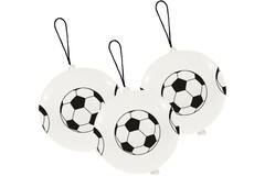 3 Latex Balloons Punch Balls Soccer 35.5 cm / 14"