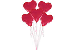 5 Latex Balloons Heart Medium 27.5 cm / 11"