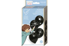 4 latex balloons 36 cm black to write on, with pen and balloon holders