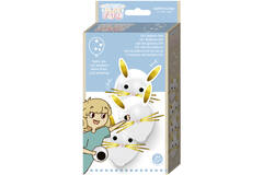 4 latex balloons 36 cm with bunny stickers and balloon holders