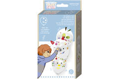 4 latex balloons 36 cm with colourful stickers, indiv. motives, and balloon holders