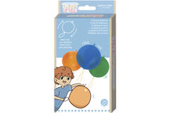 3 latex punch balloons, different colours 45 cm