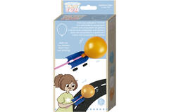 Car with balloon propulsion, incl. 4 latex balloons 23 cm