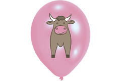 6 Latex Balloons Farm Party 27 cm/11", 4c print