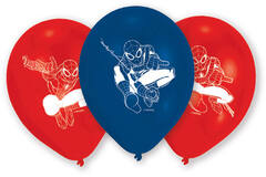6 Latex Balloons Spider-Man 22.8 cm/9''