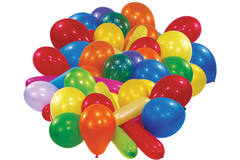 Latex Balloons - Assorted Colours and Shapes - 25 pieces