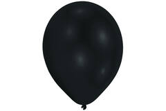25 Latex Balloons Standard Black 27.5 cm / 11"