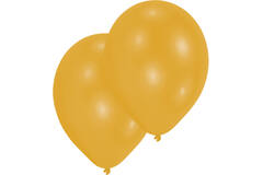 25 Latex Balloons Metallic Gold 27.5 cm / 11"