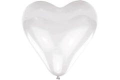 10 Latex Balloons Hearts White 40.6 cm / 16"