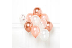 DIY Balloon Bouquet Rose Gold 10 Balloons