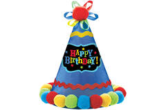 Party Cone Hat Birthday Brights Paper / Fabric Height 20.9 cm