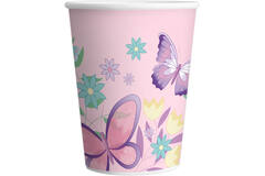8 Paper Cups Flutter Garden Paper 250 ml