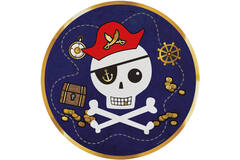 8 Plates Pirates Map Round Papier 23 cm