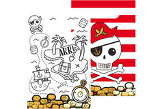 8 Paper Bags Pirates Map