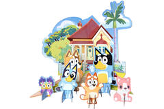 Table Decoration Kit Bluey Paper 7 Parts 50 cm x 36 cm / 8 cm x 5 cm ' 19 cm x 12 cm
