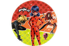 8 Plates Miraculous Round Paper 23 cm