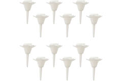 12 Candle Holders Plastic Height 2.5 cm