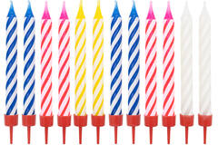 12 Spiral Candles Assorted Height 8.3 cm