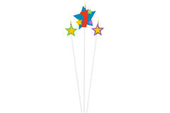 Numeral Candle 1 with 2 Star Candles Height 12.2/13.5 cm