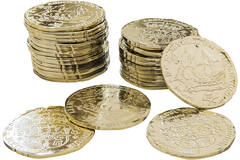 72 Coins Pirates Map Plastic 3.3 x 3.3 cm