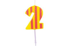Candle 2 Dots & Stripes Height 7.6 cm