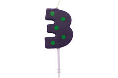 Candle 3 Dots & Stripes Height 7.6 cm